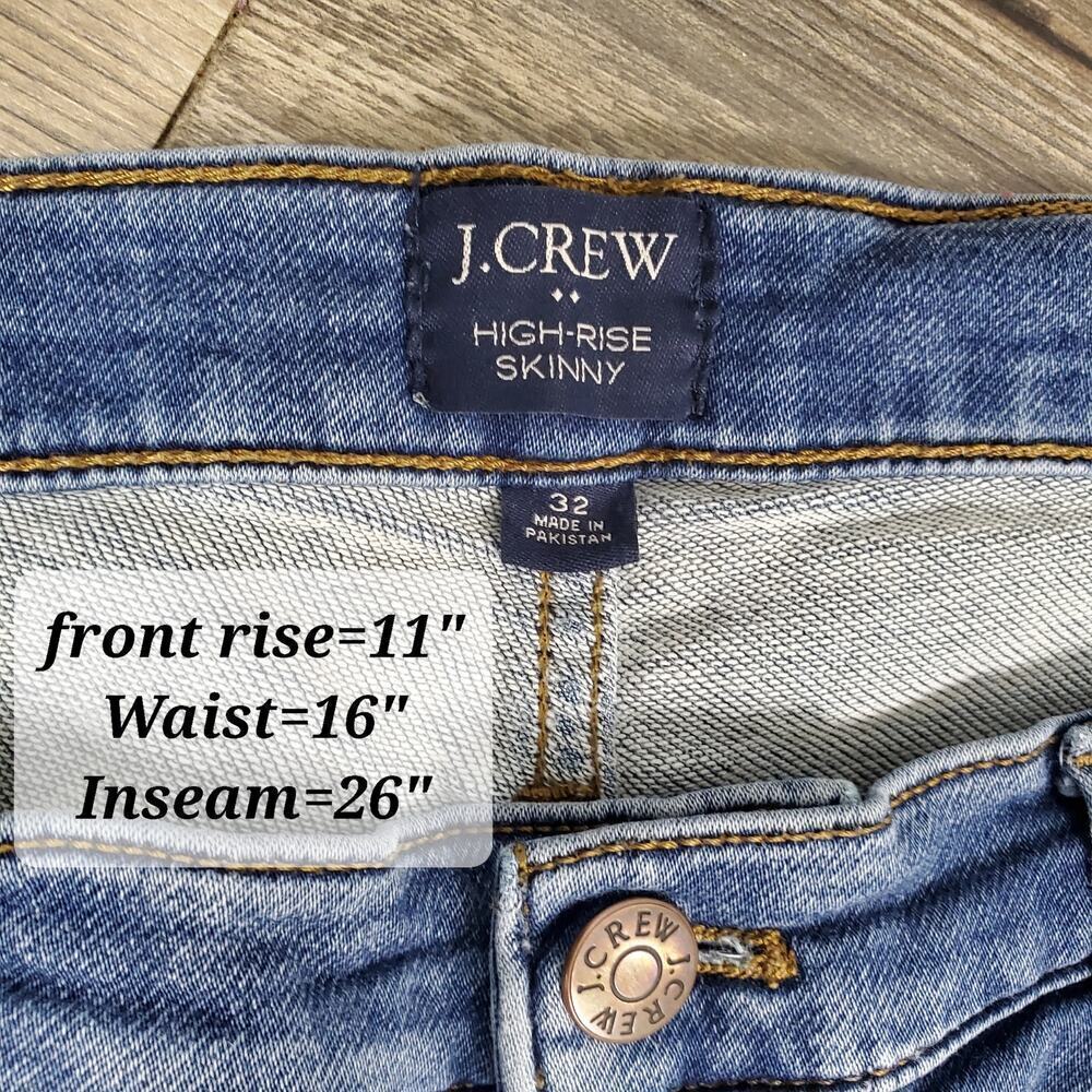 J. Crew Factory Women's High Rise Skinny Denim Jeans Size 32 - Picture 7 of 7